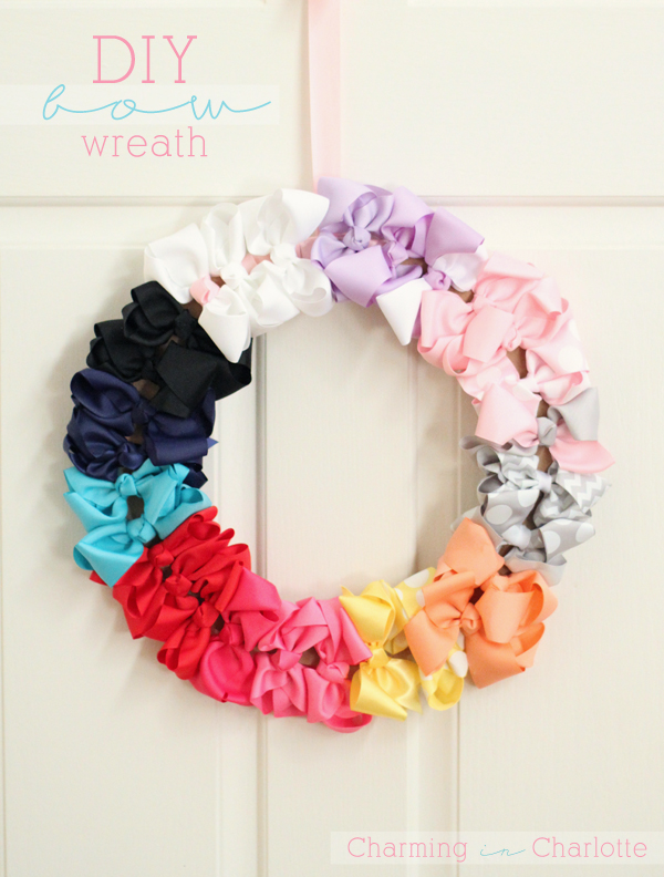 This DIY Bow Wreath is sure to be the hit of any baby shower!