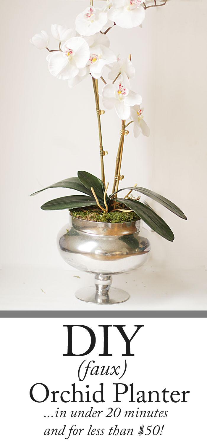 Orchid Planter, Faux Orchid, DIY