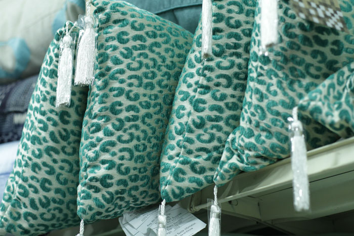 leopard pillow, tassel pillow