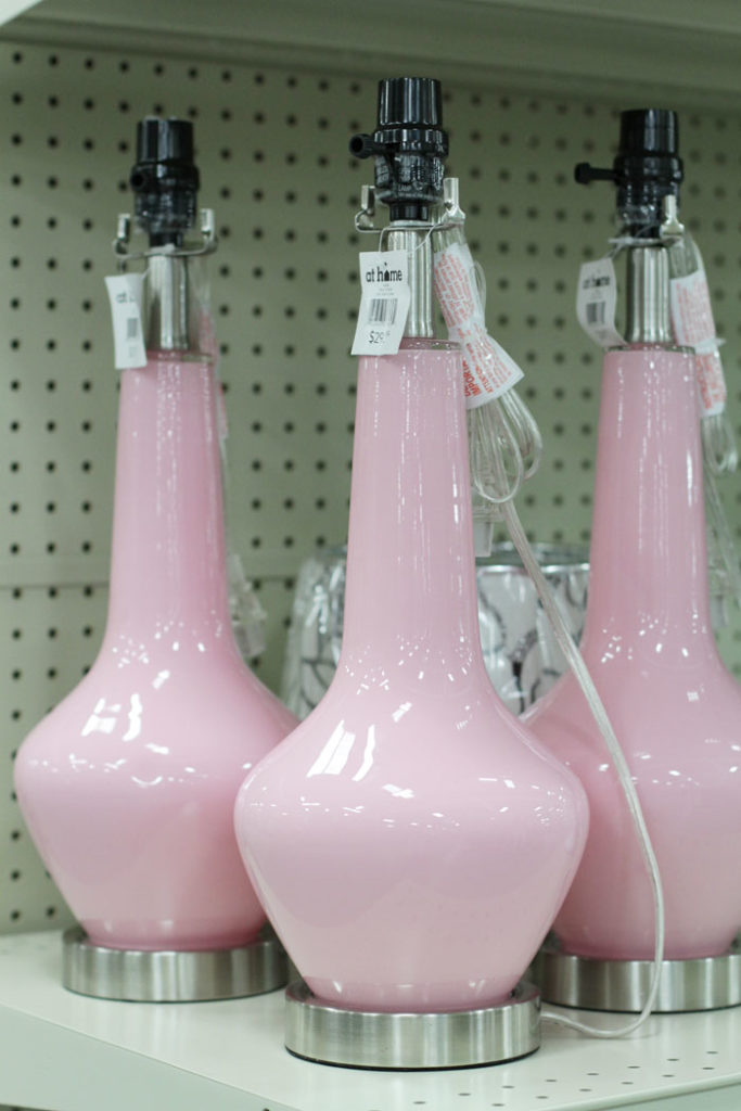lamp, pink lamp, gourd lamp, affordable lamp