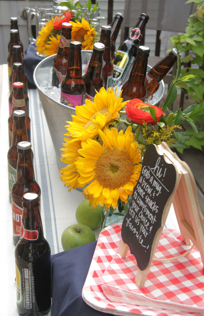 Craft Beer Tasting Party, World Market, Sunflower, Outdoor Entertaining