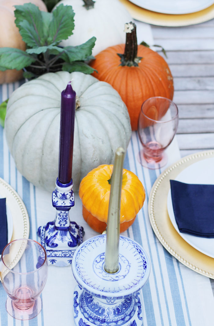 Fall Table, Fall Decor, Tablescape, pumpkins, kale, decor, table setting, rustic