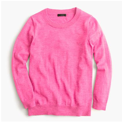 j. crew, pink sweater, on sale