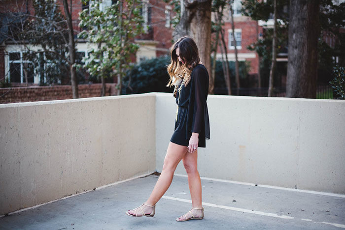 isola shoes, sandals, black romper, fashion blogger