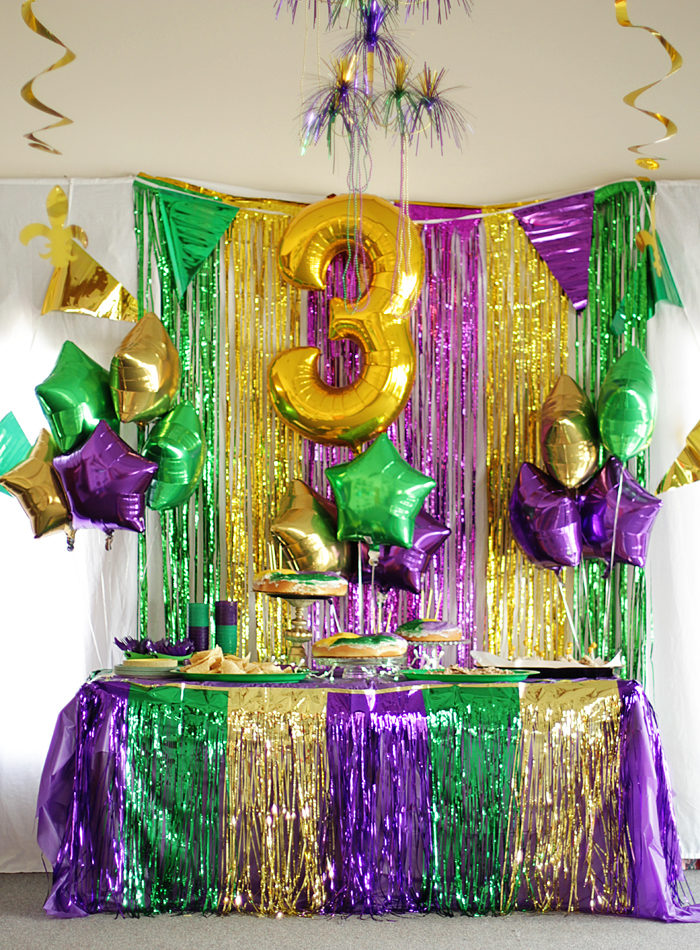 mardi gras party, kids party, birthday party, diy party