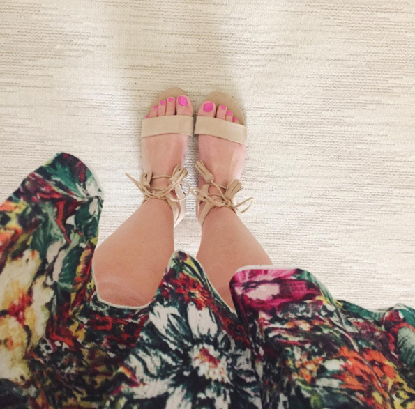 floral dress, steve madden sandal, fashion blogger, ootd