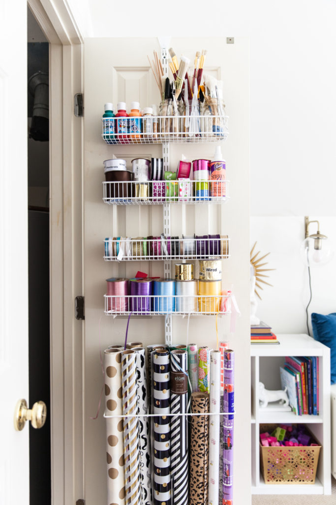 craft closet, wrapping station, organization, container store