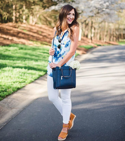 This entire outfit is from Charming Charlie and these wedges are a must have.