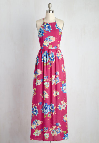 Loving this bright floral maxi dress for Spring!
