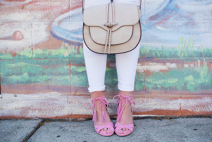 Saddle bags and statement heels are two of the hottest trends for Spring!