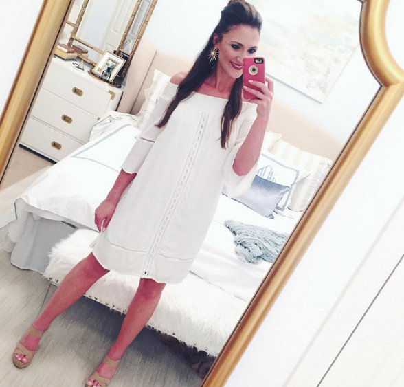 white off the shoulder dress from target