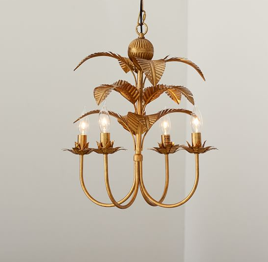 palm leaf chandelier