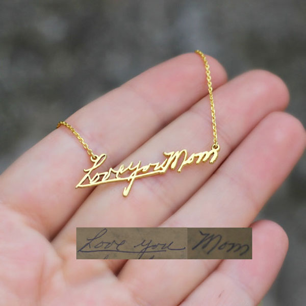 handwriting necklace