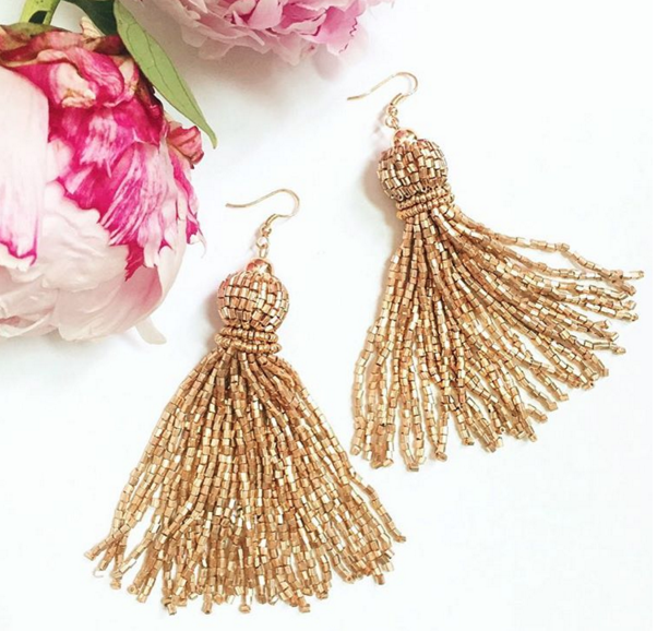Gold tassel earrings under $10
