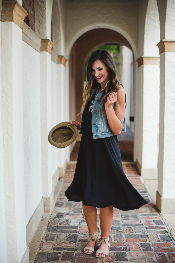 A little black dress perfect for casual summer weather