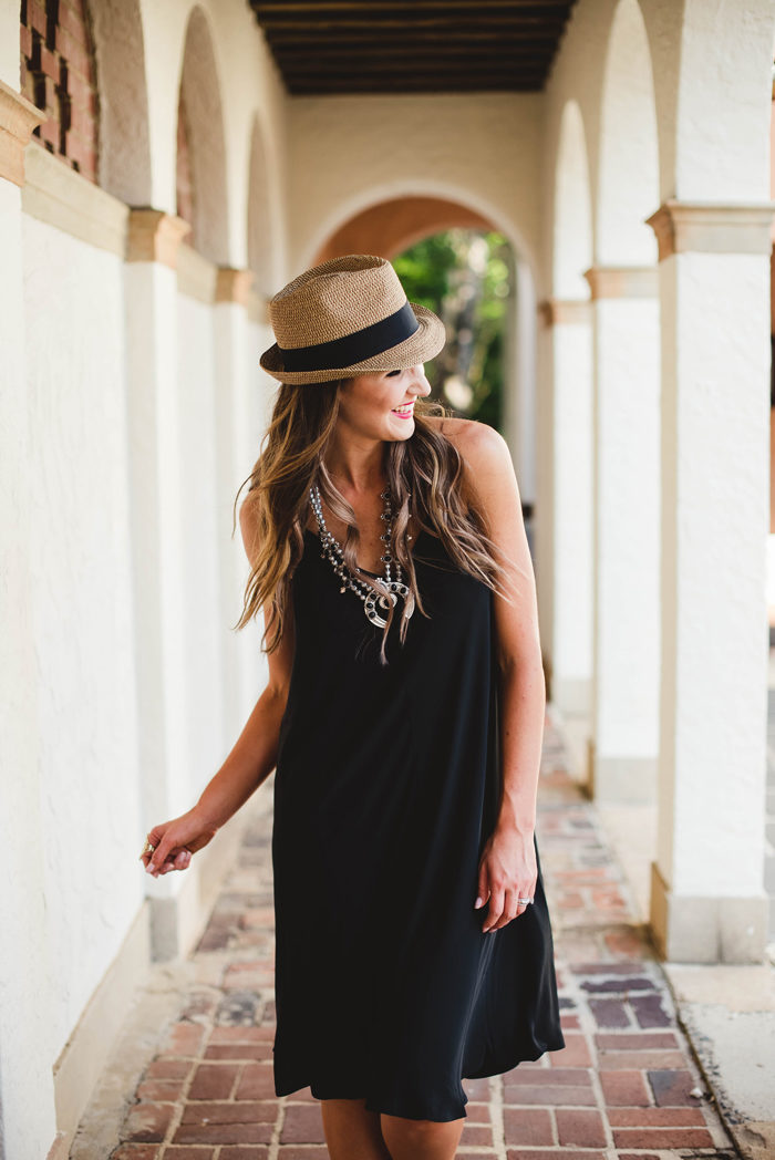 A little black dress perfect for casual summer weather