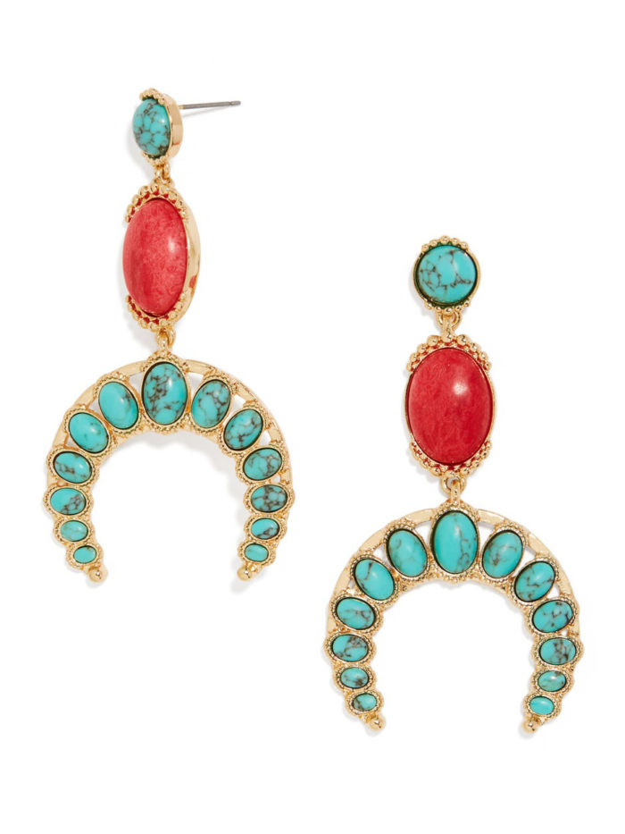 boho chic turquoise earrings