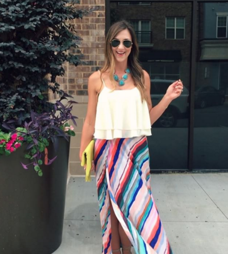 Colorful maxi skirt from H&M