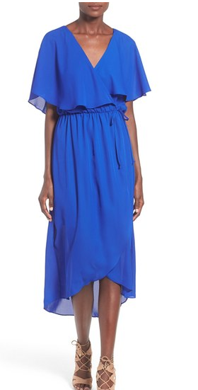 Royal Blue Cape Dress on sale