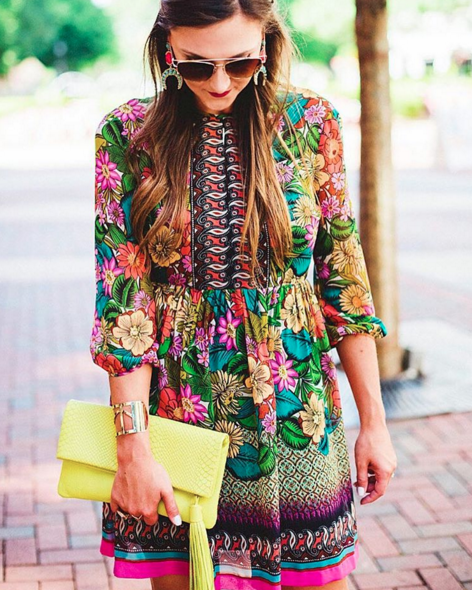 Colorful and cute dress for Fall