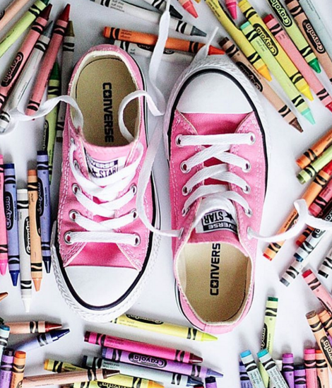 Pink converse are the perfect Back to School shoes for girls