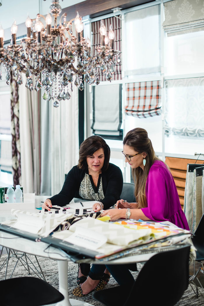 Blogger Mallory Fitzsimmons of Style Your Senses chooses custom roman shades at The Shade Store in Charlotte, NC.