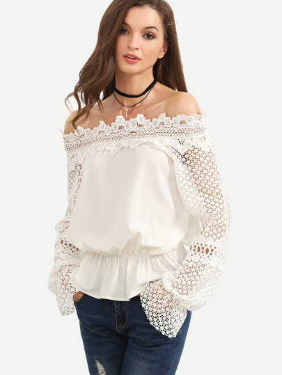 white off the shoulder top