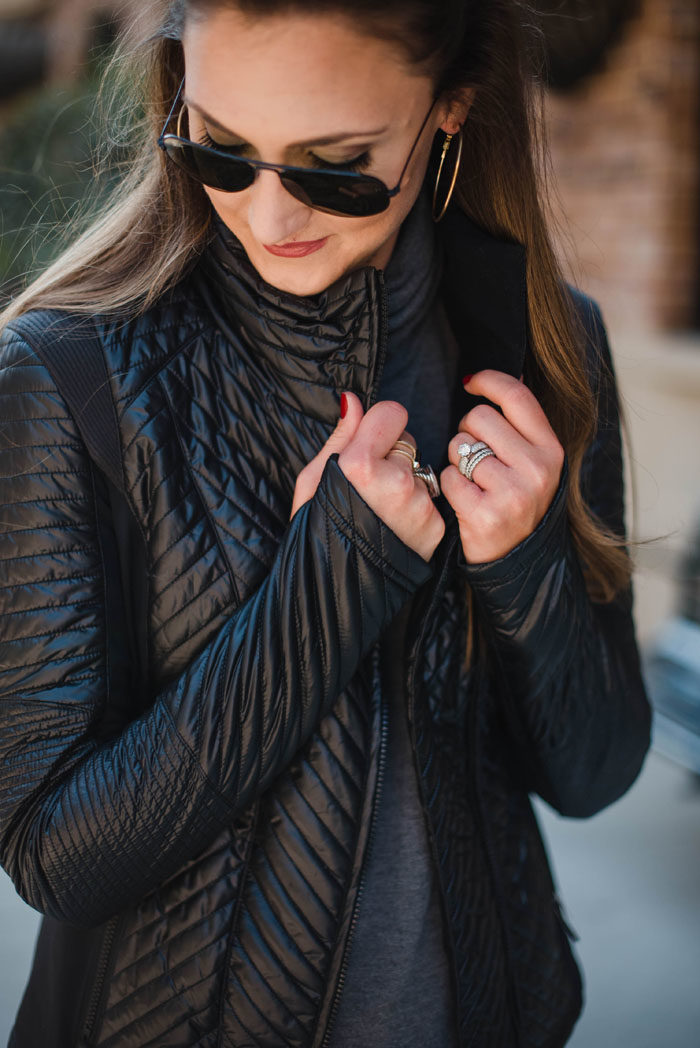 Mallory recommends this Zella quilted sport jacket as one of her must haves for Fall and Winter, especially for moms on the go.
