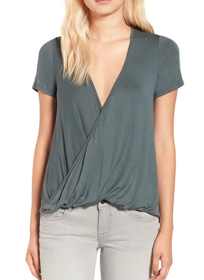 Lush Cross Front Tee at Nordstrom