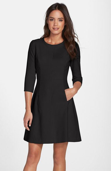 Black Crepe A LIne Dress on SaLE! Perfect for work!