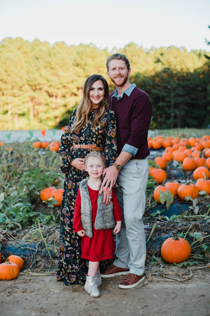 Fall pumpkin patch pregnancy announcement - About Texas fashion blogger, Mallory of Style Your Senses