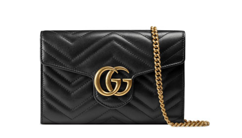 GG Marmont Matelassé Mini Bag, Black