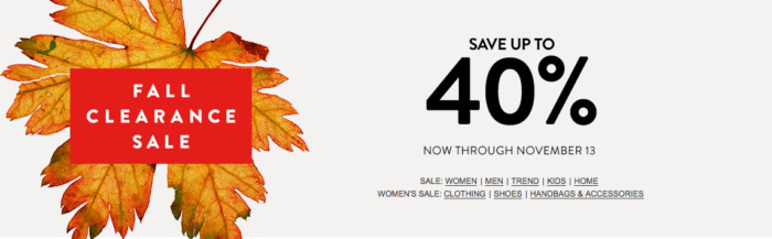 Nordstrom Fall Clearance Sale