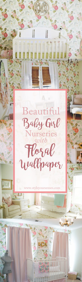 Beautiful abby girl nursery inspiration using floral wallpaper