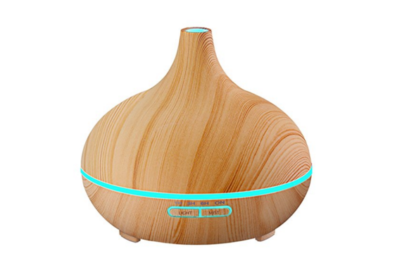 Cool Mist Humidifier Ultrasonic Aroma Essential Oil Diffuser for Office Home Bedroom Living Room Study Yoga Spa - Wood Grain