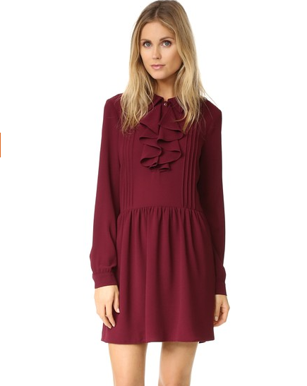 Flirty Pintuck Dress for Valentines Day