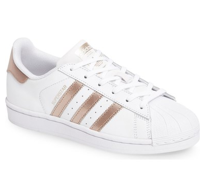 Adidas Super star in rose gold for women