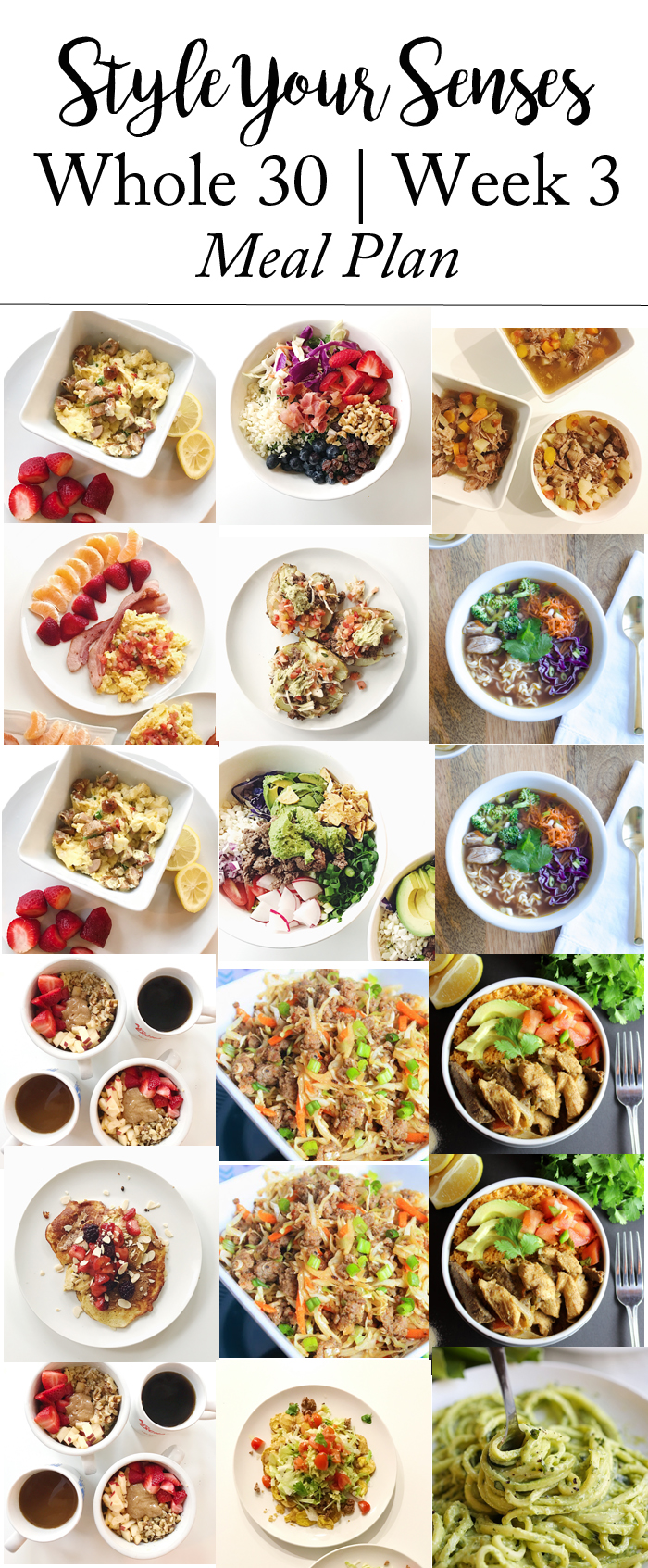 Whole 30 Week 3 meal plan featured by popular Texas lifestyle blogger, Style Your Senses