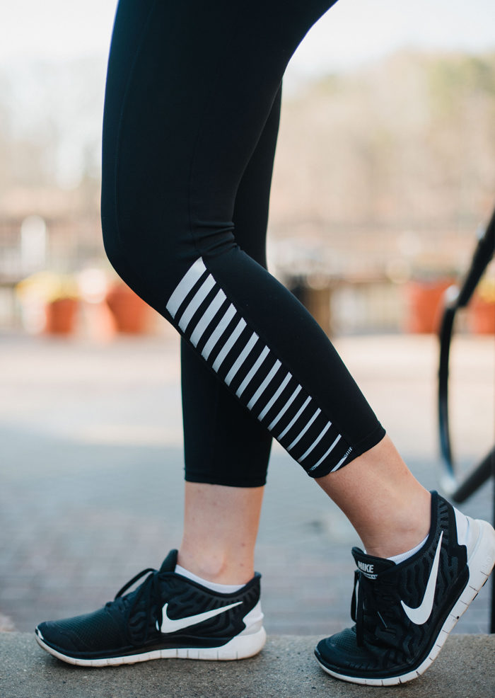 Reflective leggings are a must for running outdoors