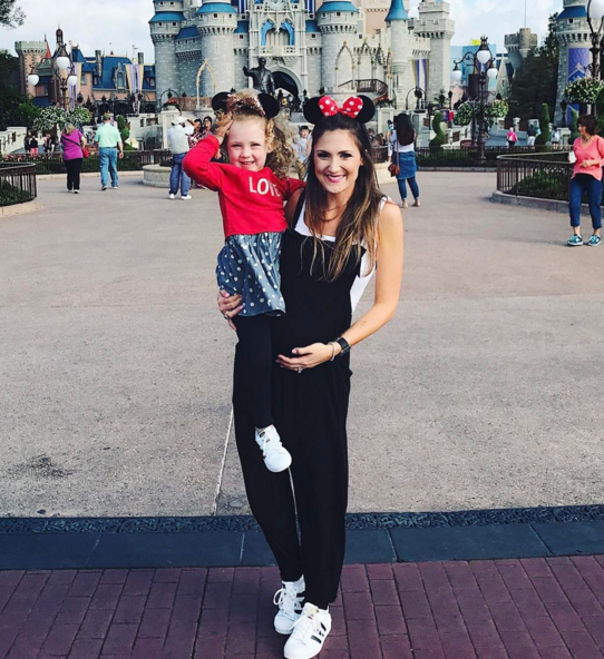 These cute overalls are comfortable and inexpensive and make maternity style effortlessly chic...even at Disney