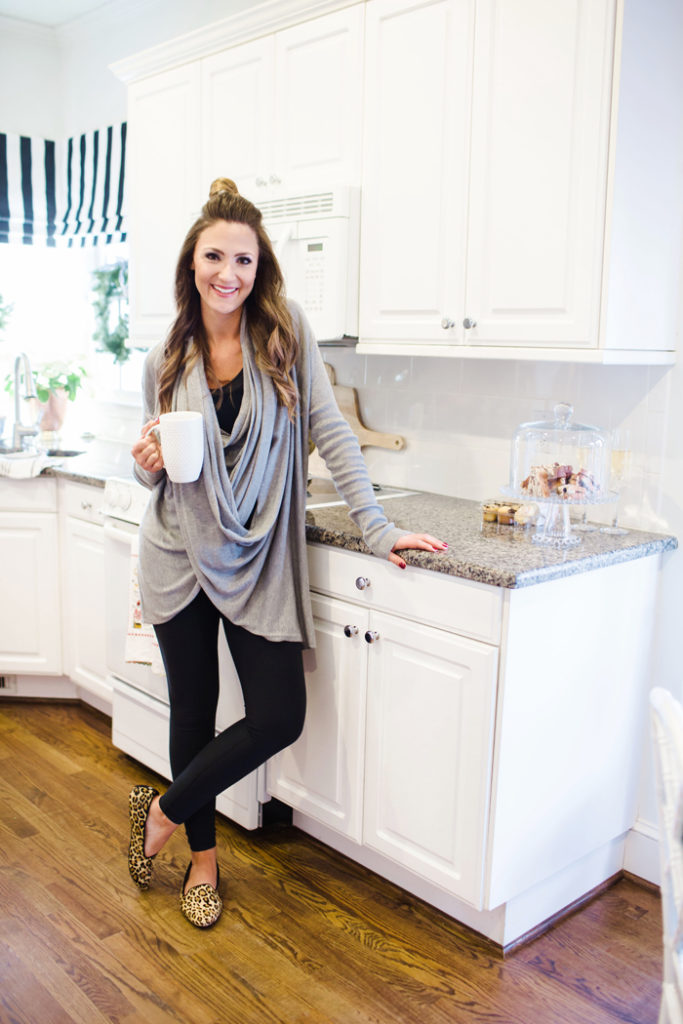 Chic loungewear that's cute, comfy and functional is great for busy moms. 