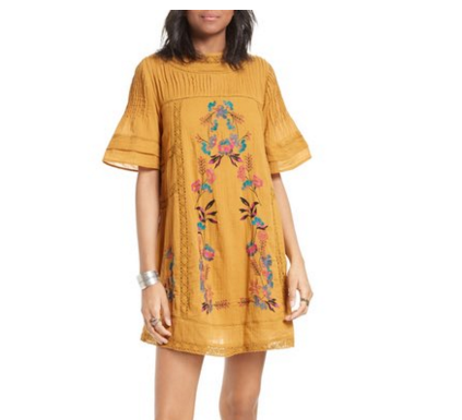 Embroidered Free People Dress