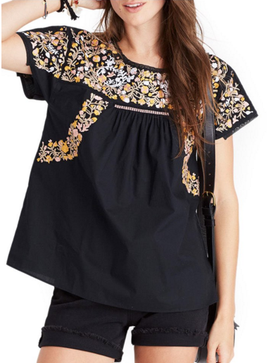 Embroidered Swing Top