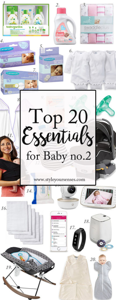 Top 20 Essentials for new Baby Graphic