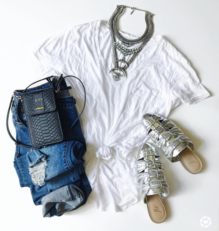 How to dress up a white tee