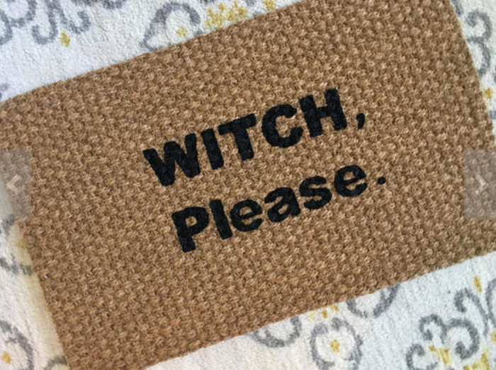 witch please Halloween Doormat