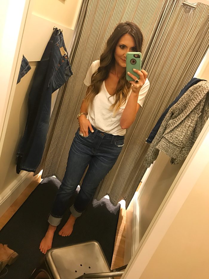 Madewell high rise slim boy jean fit review