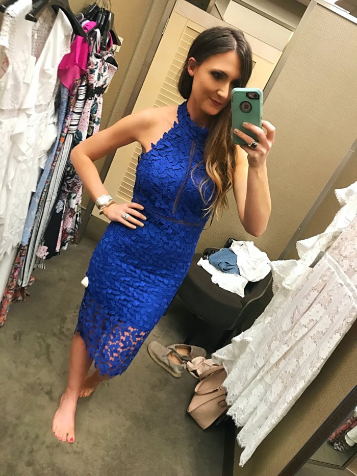 Cobalt blue lace dress
