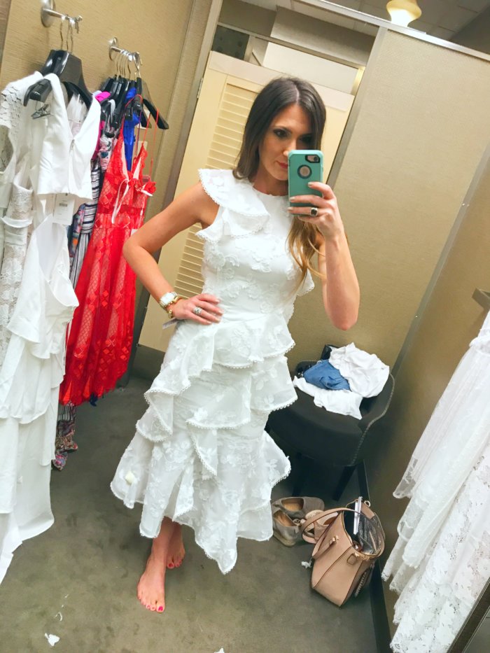 White ruffle dress for Spring and Summer