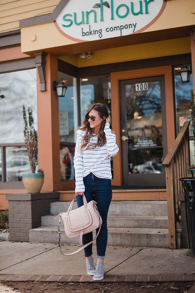 this convertible sweater is great for Spring transition 